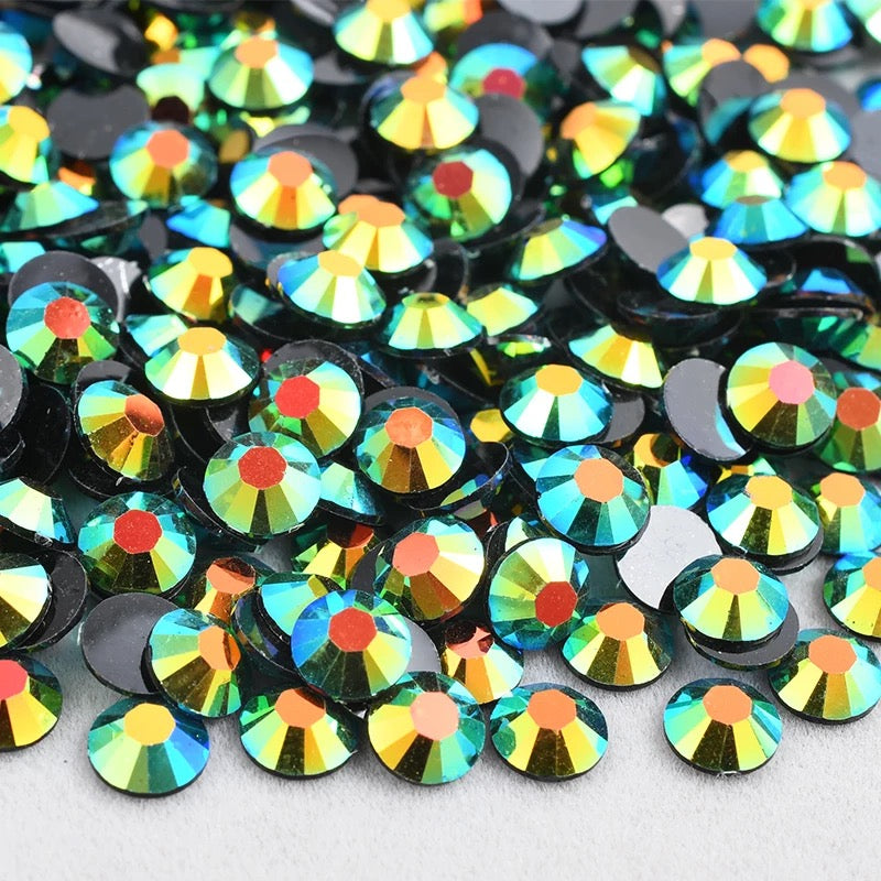 Peacock Resin Rhinestones (SS 10) 3 MM
