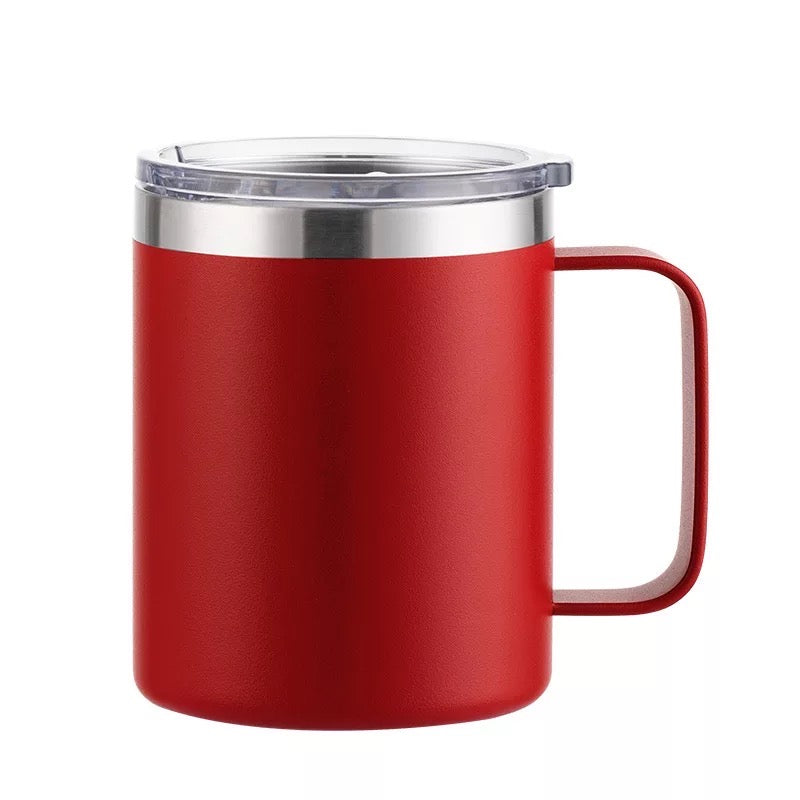 12 oz stainless steel coffee mug - RED