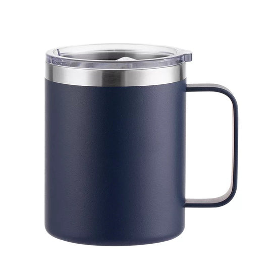 12 oz stainless steel coffee mug - navy