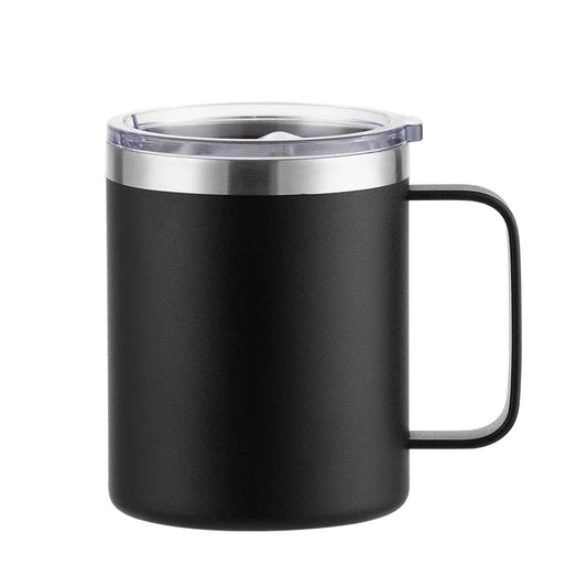 12 oz stainless steel coffee mug - BLACK