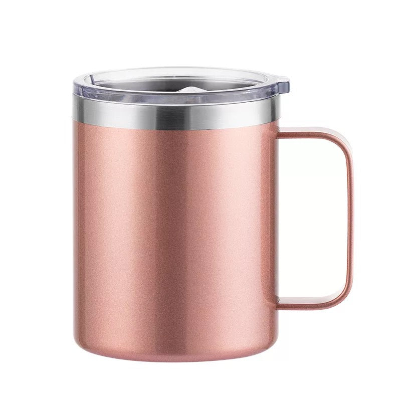 12 oz stainless steel coffee mug - Rose Gold