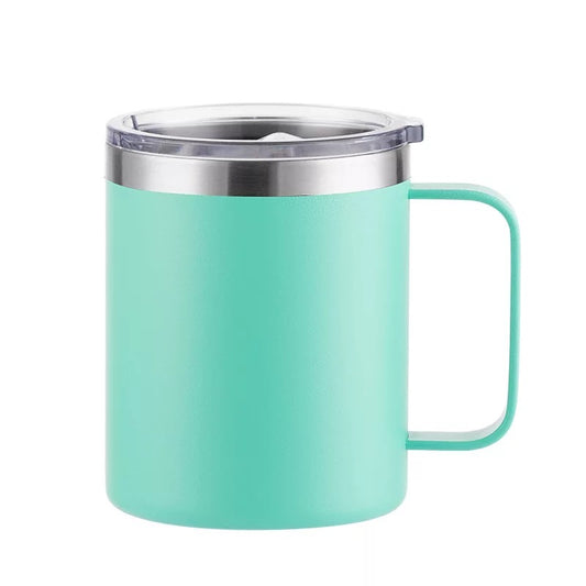 12 oz stainless steel coffee mug - Aqua