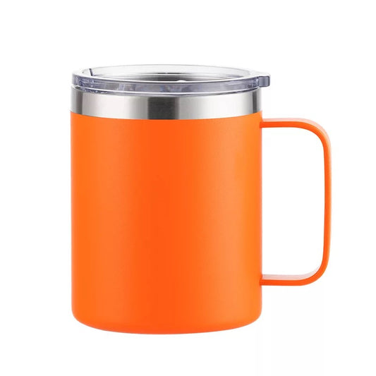 12 oz stainless steel coffee mug - orange