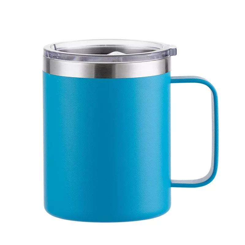 12 oz stainless steel coffee mug - turquoise